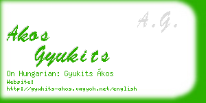 akos gyukits business card